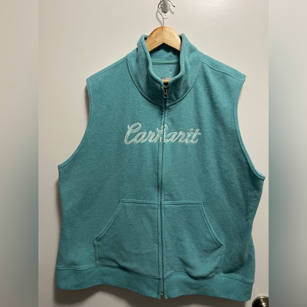 Carhartt Women’s Teal Fleece Vest Size XXL (20)